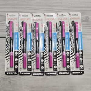6 Zebra Sarasa Pink Pens